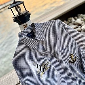 Las Olas 80’s chic embroidered shirt